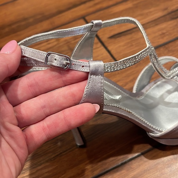 Silver Rhinestones Women's Heels - Picture 3 of 6